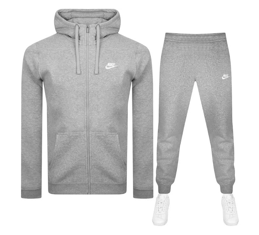 standard fit logo tracksuit grey