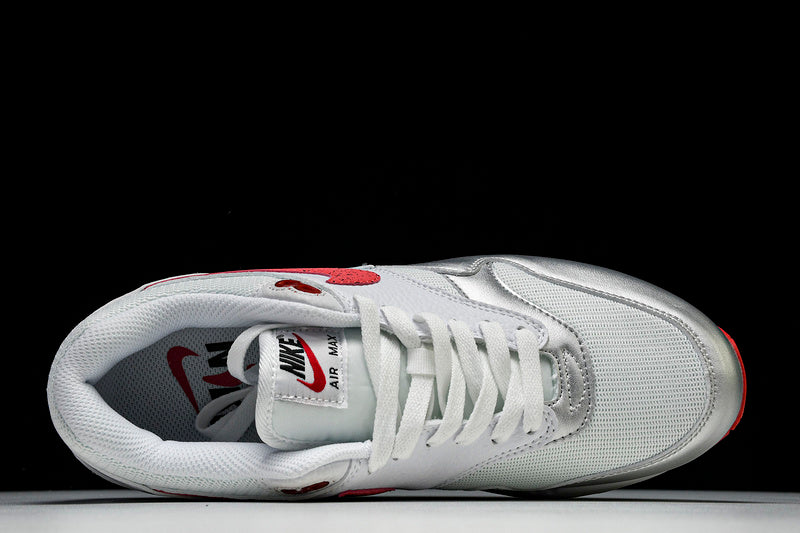 Air Max 1 WHITE/SILVER/RED