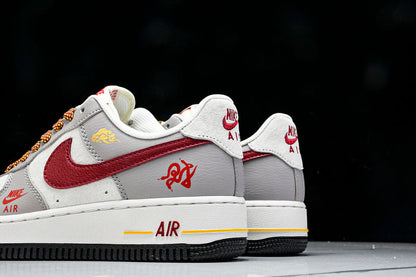 Air Force 1 LOW WHITE/GRE/RED/GOLD