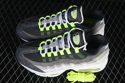 AIR MAX 95 AIR CUSHION SHOES GREY/WHITE/GRASS GREEN/BLACK]