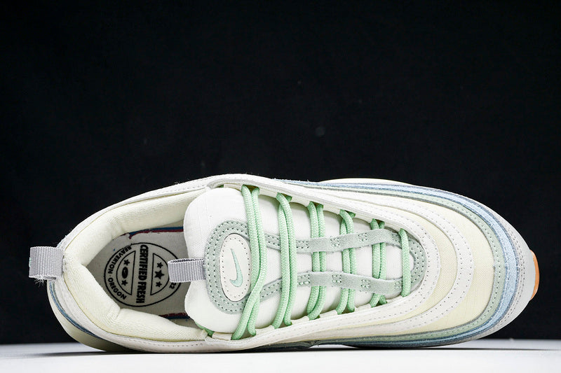 WMNS  Air Max 97 COCONUT MILK/ENAMEL GREEN/WORN BLUE