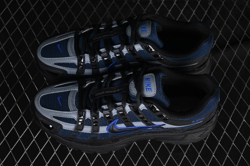 P-6000 PRM CASUAL SPORTS DAD SHOES BLACK/BLUE