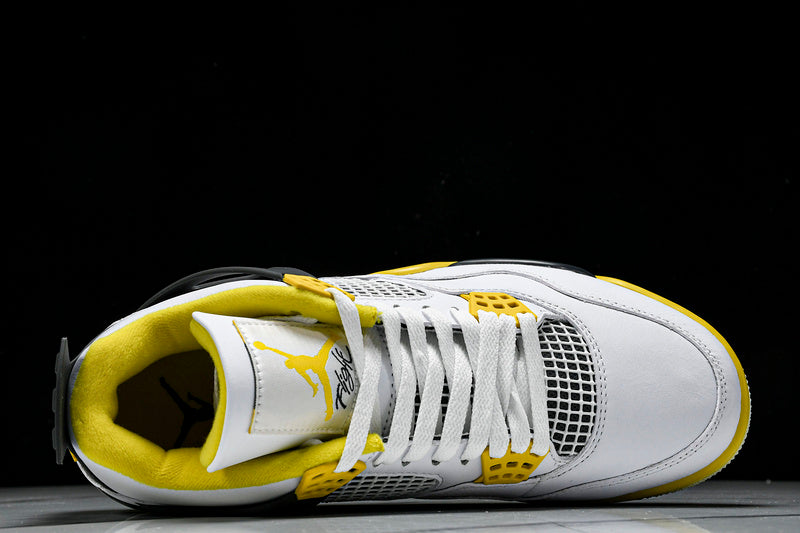 Air Jordan 4s VIVID SULFUR WHITE