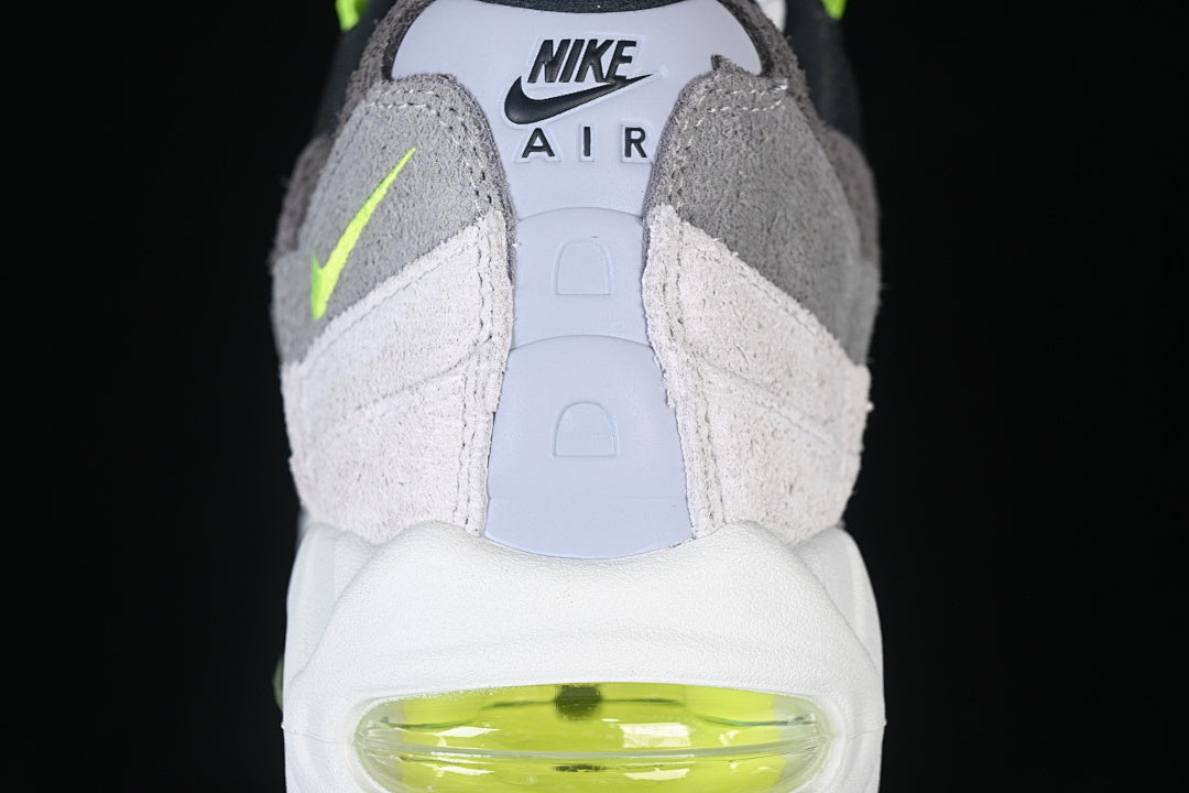AIR MAX 95 AIR CUSHION SHOES GREY/WHITE/GRASS GREEN/BLACK]