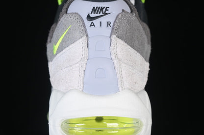AIR MAX 95 AIR CUSHION SHOES GREY/WHITE/GRASS GREEN/BLACK]
