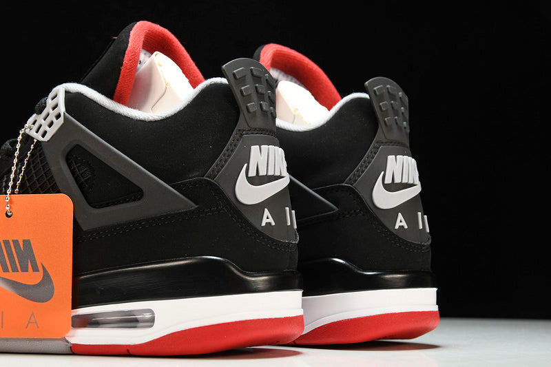 Air Jordan 4s RETRO BRED BLACK/FIRE RED