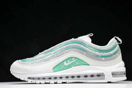 WMNS  Air Max 97 WHITE/WOLF GREY-BLACK/GREEN