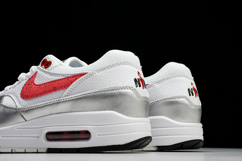 Air Max 1 WHITE/SILVER/RED
