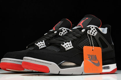 Air Jordan 4s RETRO BRED BLACK/FIRE RED