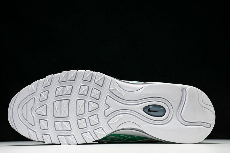 WMNS  Air Max 97 WHITE/WOLF GREY-BLACK/GREEN