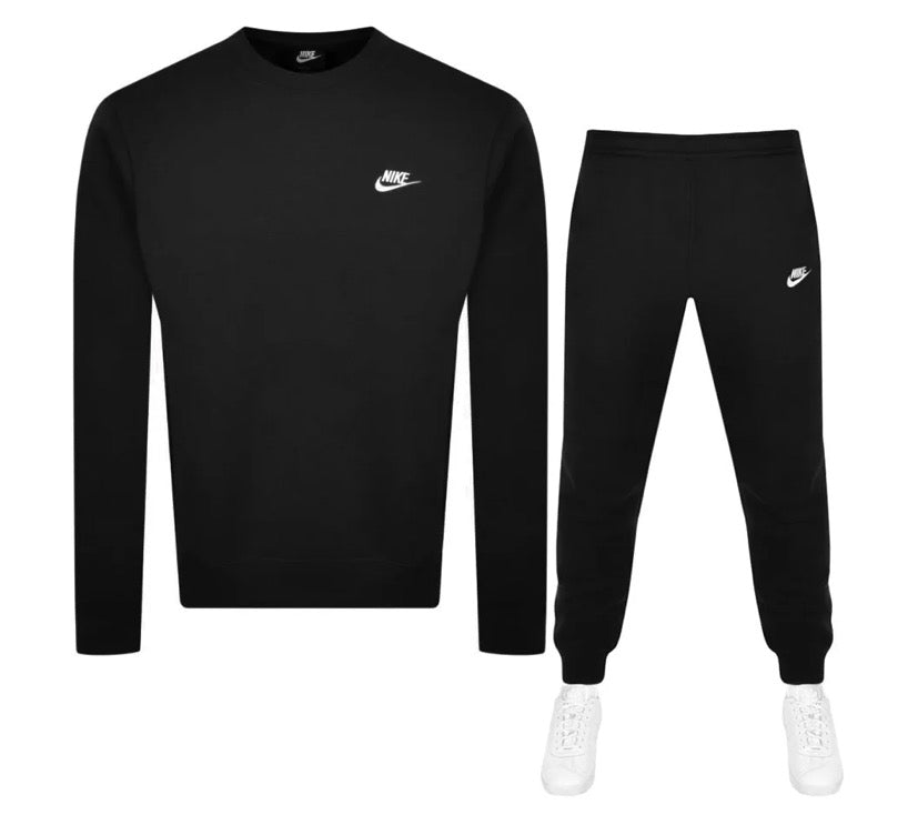 crew club tracksuit Black