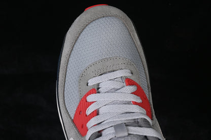 AIR MAX 90 LIGHT SMOKE GREY/NAVY FIRE/RED
