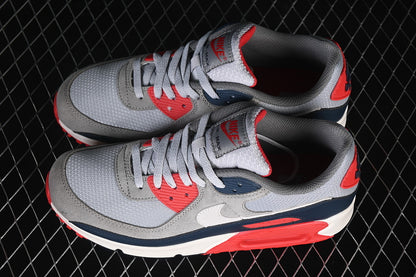 AIR MAX 90 LIGHT SMOKE GREY/NAVY FIRE/RED