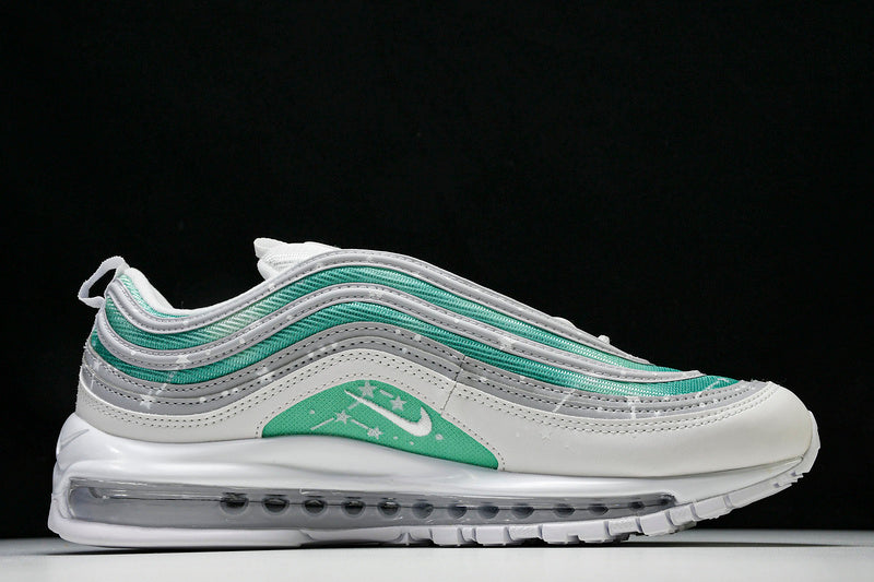 WMNS  Air Max 97 WHITE/WOLF GREY-BLACK/GREEN
