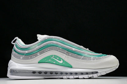 WMNS  Air Max 97 WHITE/WOLF GREY-BLACK/GREEN
