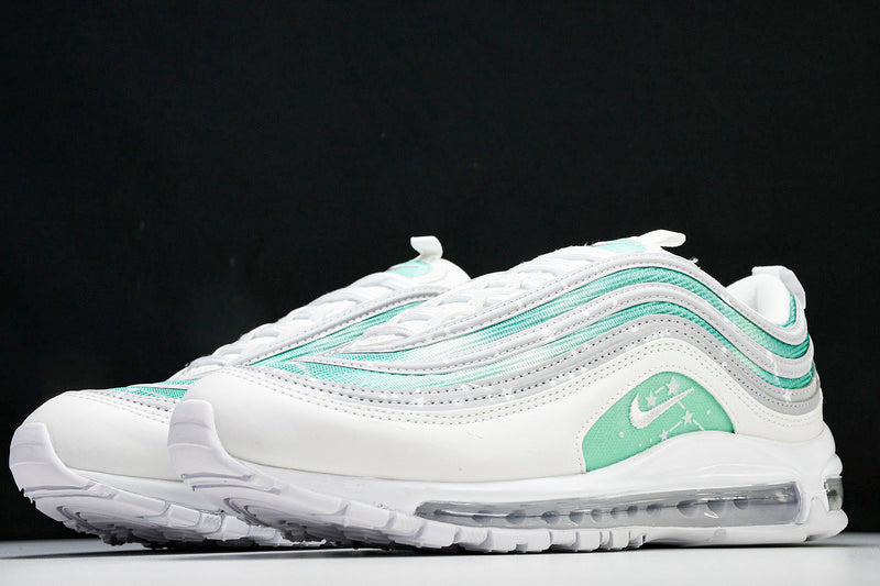 WMNS  Air Max 97 WHITE/WOLF GREY-BLACK/GREEN