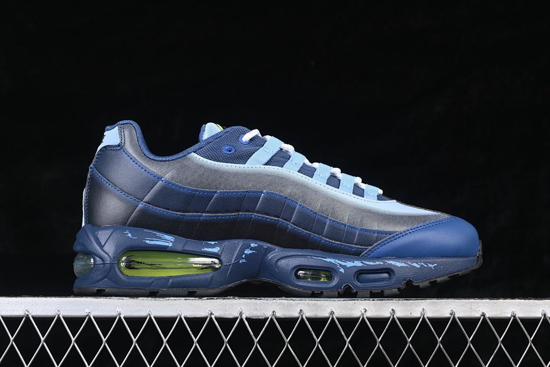 AIR MAX 95 AIR CUSHION SHOES NAVY BLUE/BLACK/GREEN