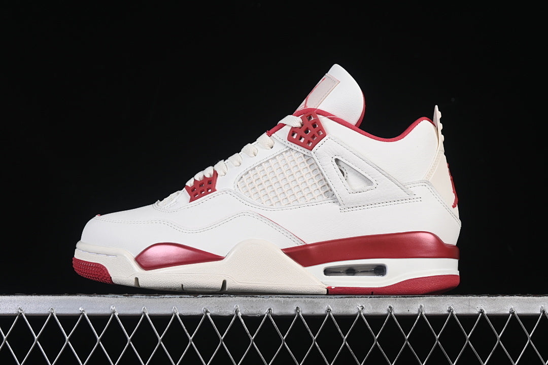 JORDAN 4 RETRO PALE IVORY/SIERRA RED/TOUGH RED