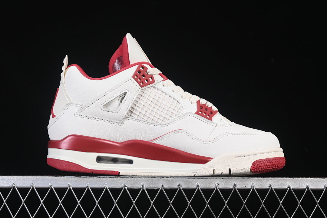 JORDAN 4 RETRO PALE IVORY/SIERRA RED/TOUGH RED