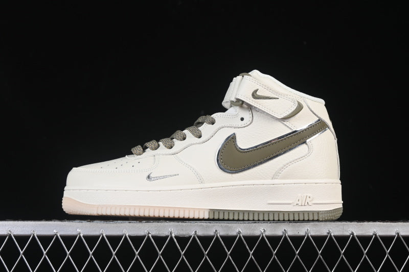AIR FORCE 1 07 MID BEIGE/GREEN/BEIGE