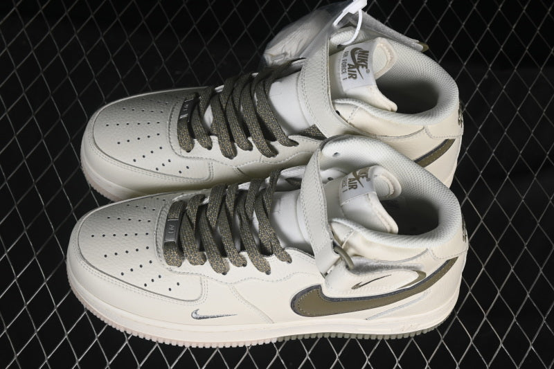 AIR FORCE 1 07 MID BEIGE/GREEN/BEIGE