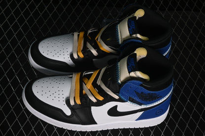 JORDAN 1 RETRO WHITE/BLACK/BLUE/YELLOW