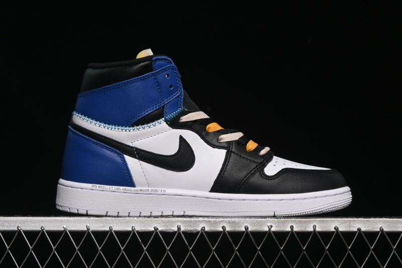 JORDAN 1 RETRO WHITE/BLACK/BLUE/YELLOW