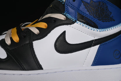 JORDAN 1 RETRO WHITE/BLACK/BLUE/YELLOW