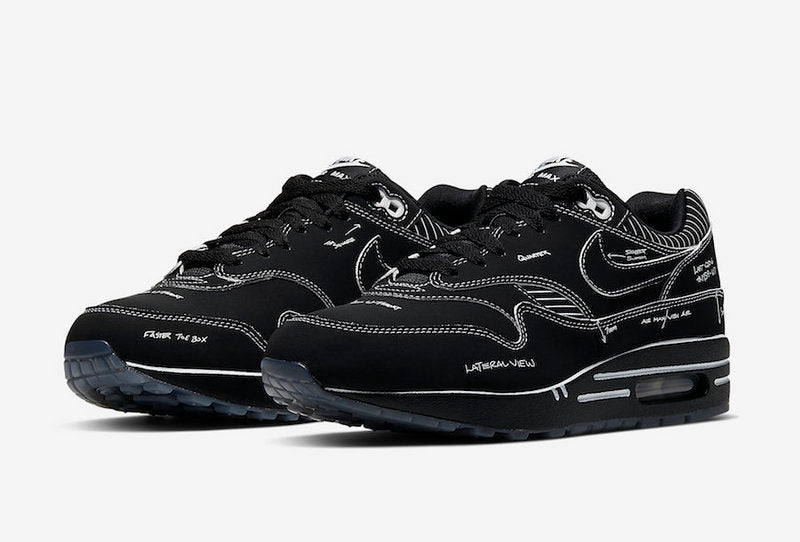 Air Max 1 “Black Schematic”Style Code CJ4286-001